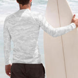 Men's Arctic Dot-Camo Rash Guard Long Sleeve Shirt