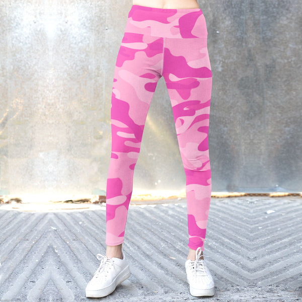 Yoga Leggings - Pink Camo