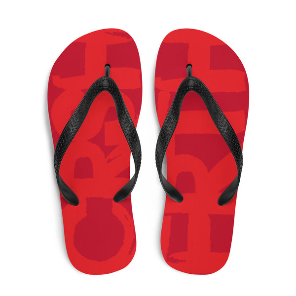 CRSHFRTH Red Flip-Flops - sizzlets apparel
