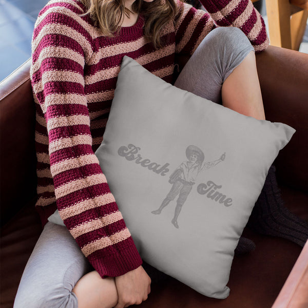 "Break Time" Vintage Design Premium Throw Pillow