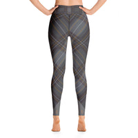 Yoga Leggings - Grey Tartan