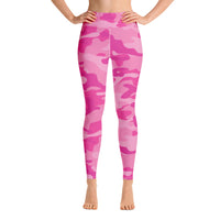 Yoga Leggings - Pink Camo