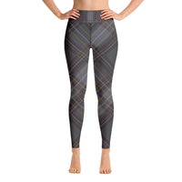 Yoga Leggings - Grey Tartan