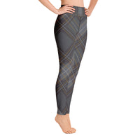 Yoga Leggings - Grey Tartan