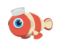 Fishlet Sailor Premium Pillow - sizzlets apparel