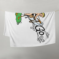 Vintage Design "Let's Go" Throw Blanket