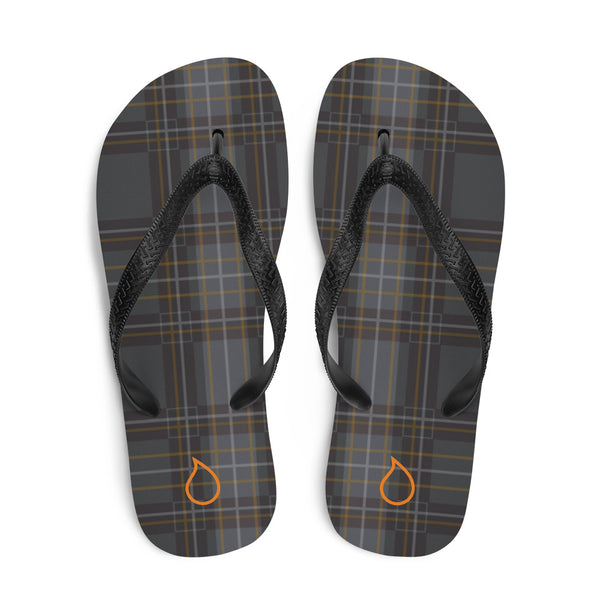 Grey Tartan Flops