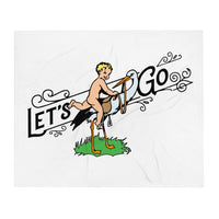 Vintage Design "Let's Go" Throw Blanket