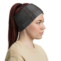 Grey Tartan Neck Gaiter