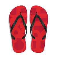 CRSHFRTH Red Flip-Flops - sizzlets apparel